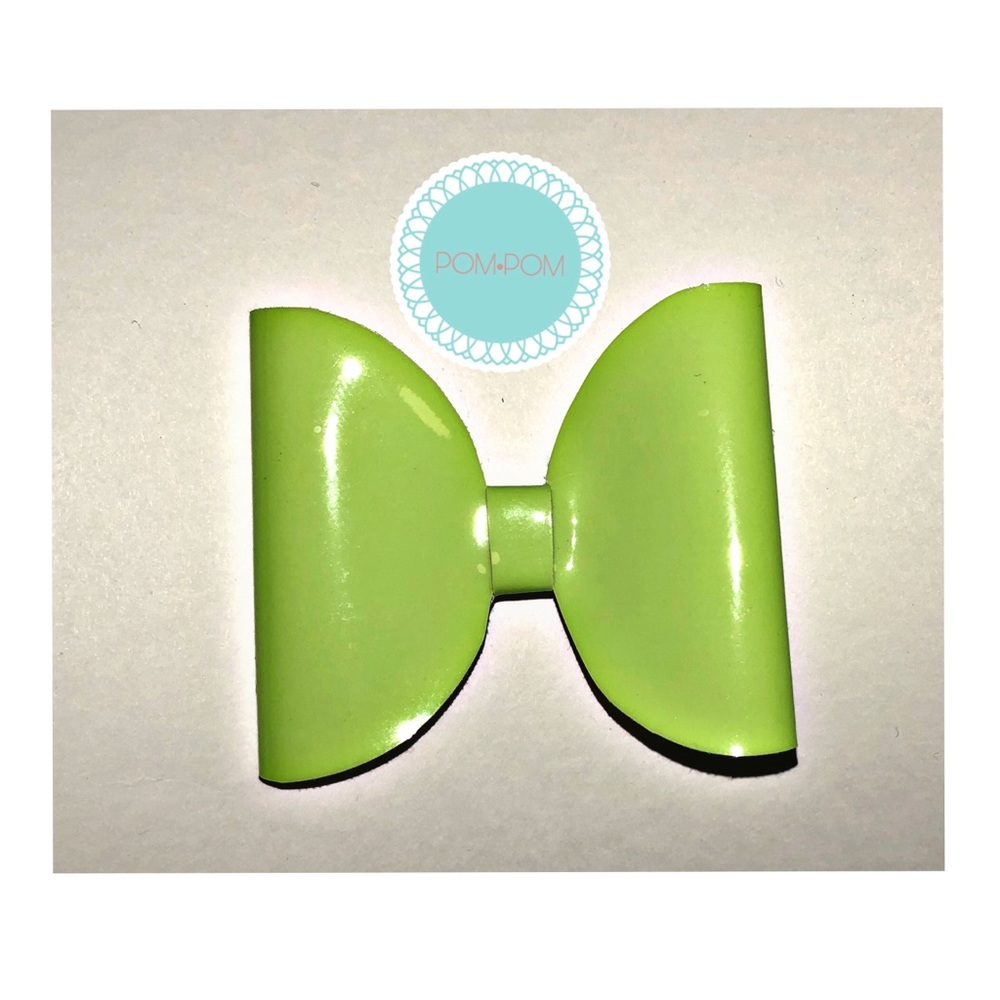 Must bundle!! Green Neon leather bow